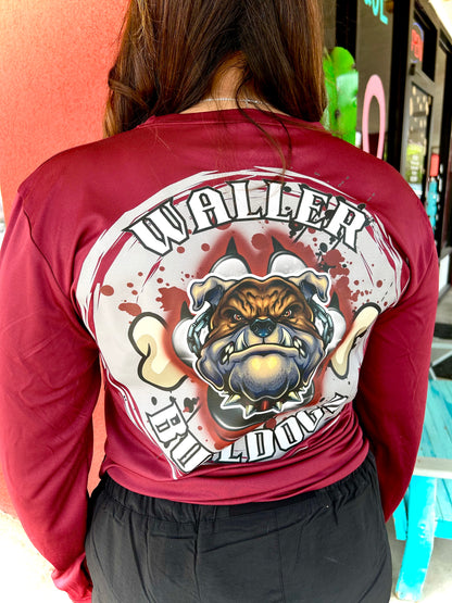 Maroon Dog Bone Dri Fit Shirt