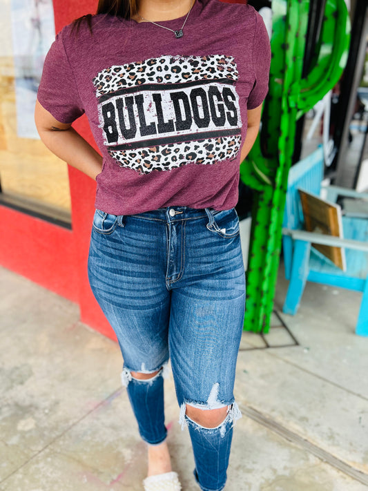 Leopard Bulldog Block Tee