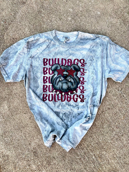 Preppy Bulldog Stacked Tee