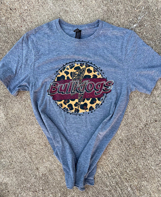 Bulldog Leopard Bolt Tee