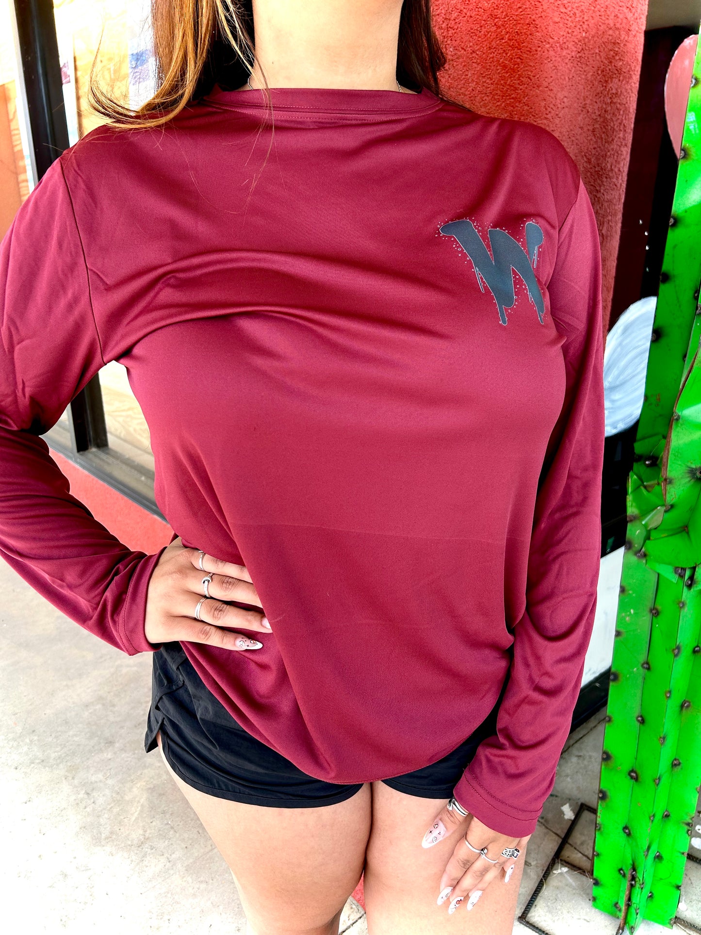 Maroon Dog Bone Dri Fit Shirt